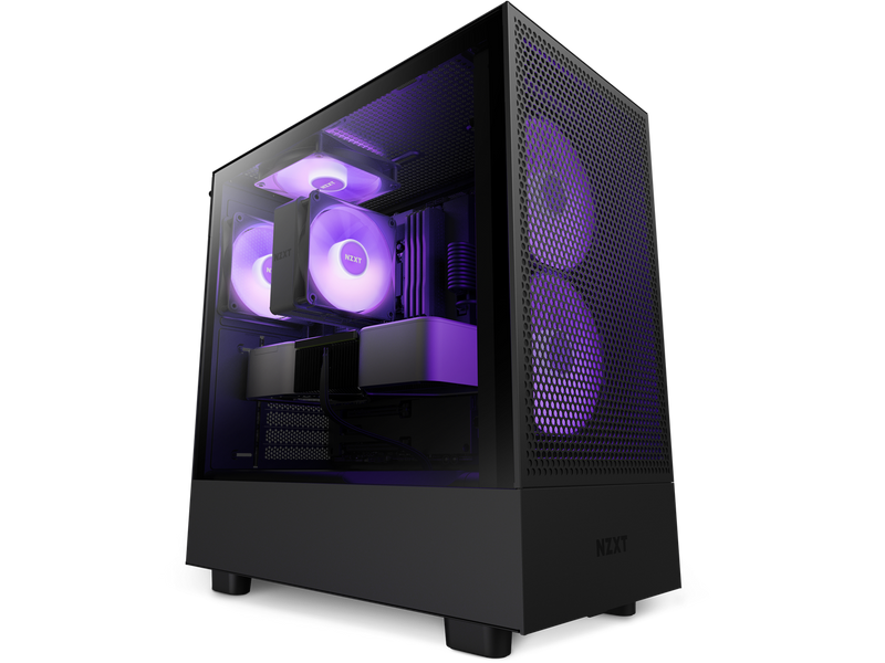 NZXT H Series H5 (2023) Flow RGB Edition ATX Mid Tower Chassis Black