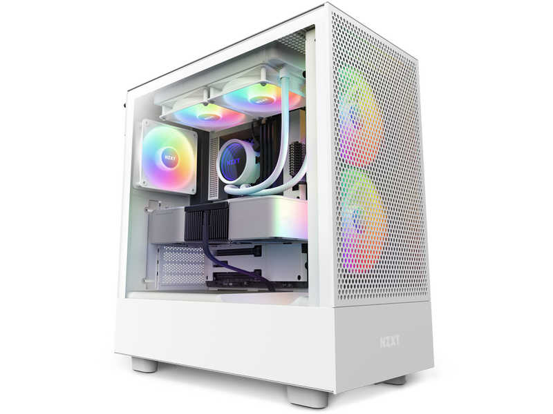 NZXT H Series H5 (2023) Flow RGB Edition ATX Mid Tower Chassis White