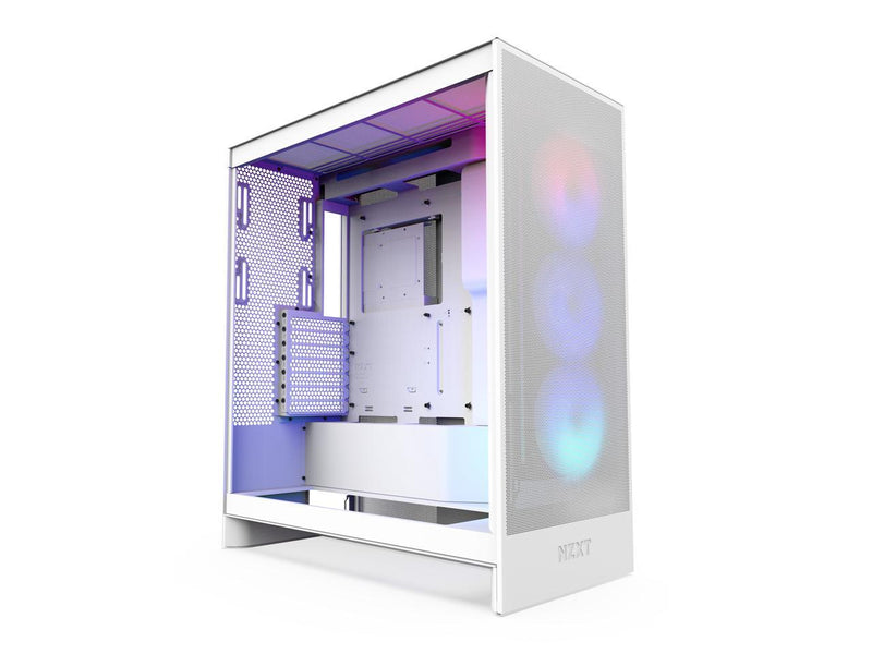 NZXT H7 Flow RGB (2024) Mid-Tower Case - All White-CM-H72FW-R1