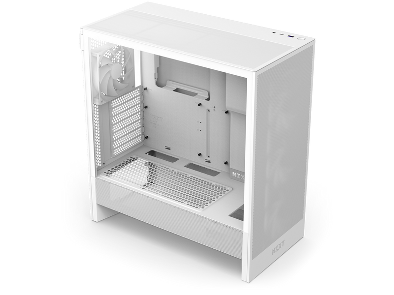 NZXT H Series H5 Flow 2024 RGB Edition ATX Mid Tower Chassis All White Color