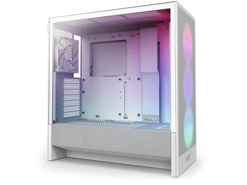 NZXT H Series H5 Flow 2024 RGB Edition ATX Mid Tower Chassis All White Color