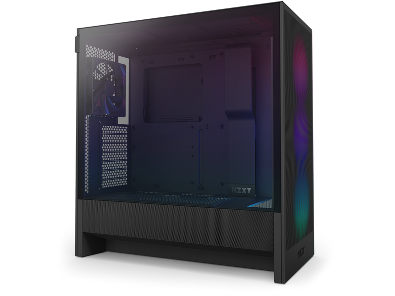 NZXT H Series H5 Flow 2024 RGB Edition ATX Mid Tower Chassis All Black Color