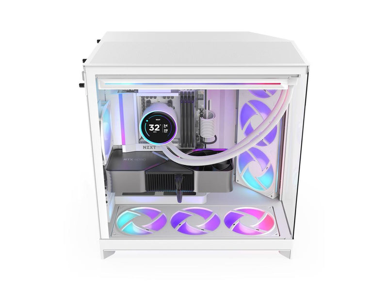NZXT CM-H92FW-R1 White SGCC / Tempered Glass Mid-Tower Case (Computer Cases -
