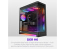 H6 RGB+ (2026) Compact Dual-chamber ATX Case - All Black
