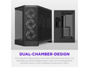 H6 RGB+ (2026) Compact Dual-chamber ATX Case - All Black