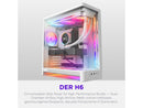 H6 RGB+ (2026) Compact Dual-chamber ATX Case - All White