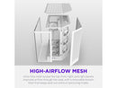 H6 RGB+ (2026) Compact Dual-chamber ATX Case - All White
