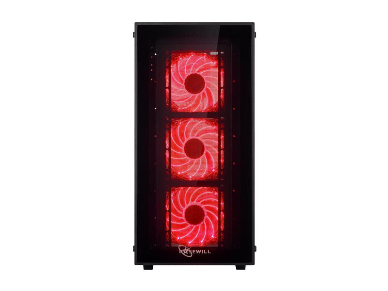 Rosewill CULLINAN MX-RED ATX Mid Tower Gaming PC Computer Case with Red LED