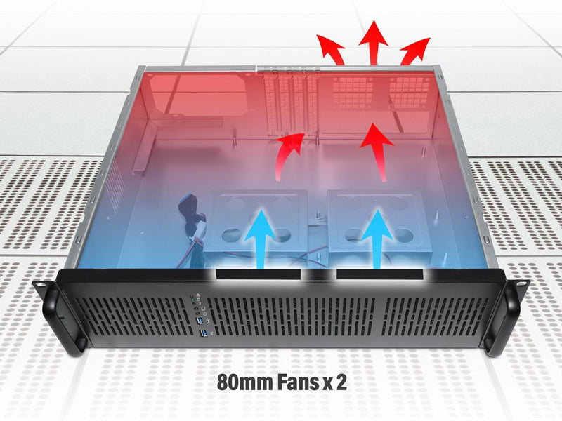 Rosewill 3U Server Chassis Rackmount Case, 6x 3.5" Bays, ATX Compatible, 2x 80mm