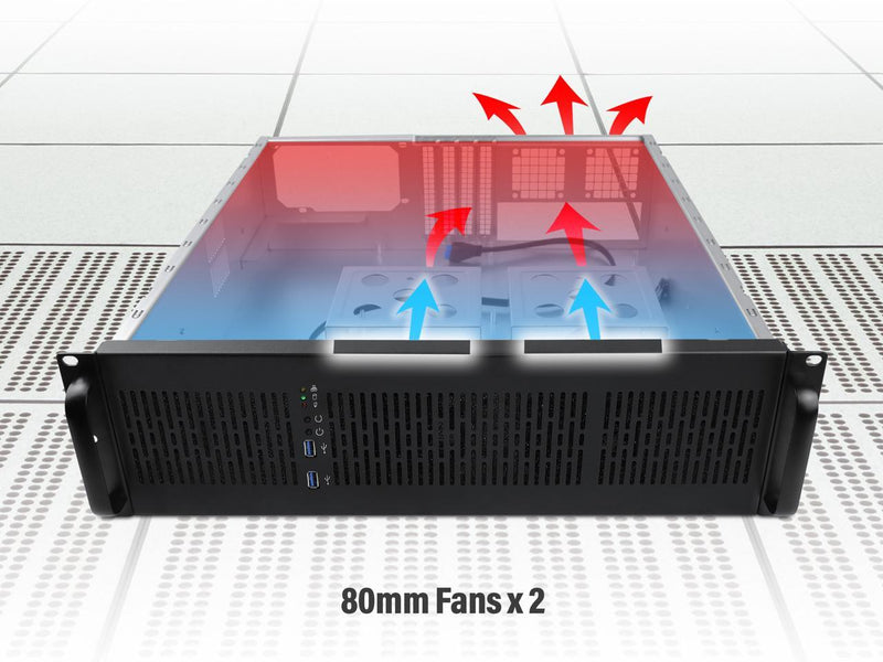 Rosewill 3U Server Chassis Rackmount Case, 6x 3.5" Bays, E-ATX Compatible, 2x