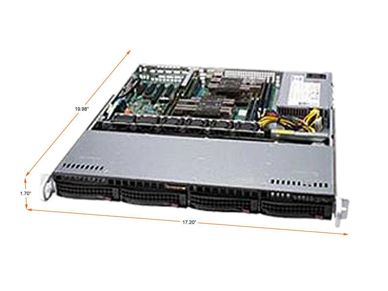 SUPERMICRO SuperChassis CSE-813MF2TQC-505CB Silver 1U Desktop Server Case 500W