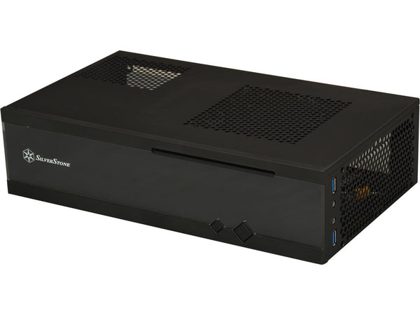 SILVERSTONE Black Acrylic and plastic front panel, 0.8mm steel body Milo series