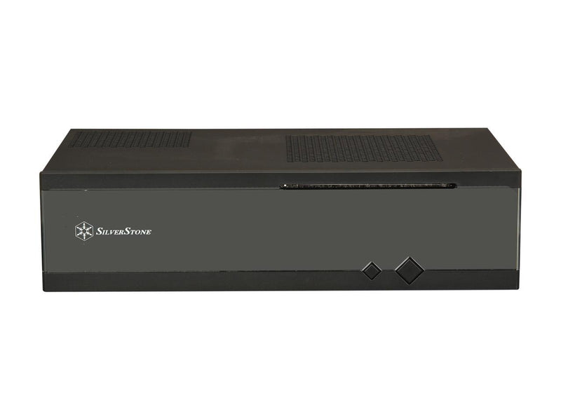 SILVERSTONE Black Acrylic and plastic front panel, 0.8mm steel body Milo series