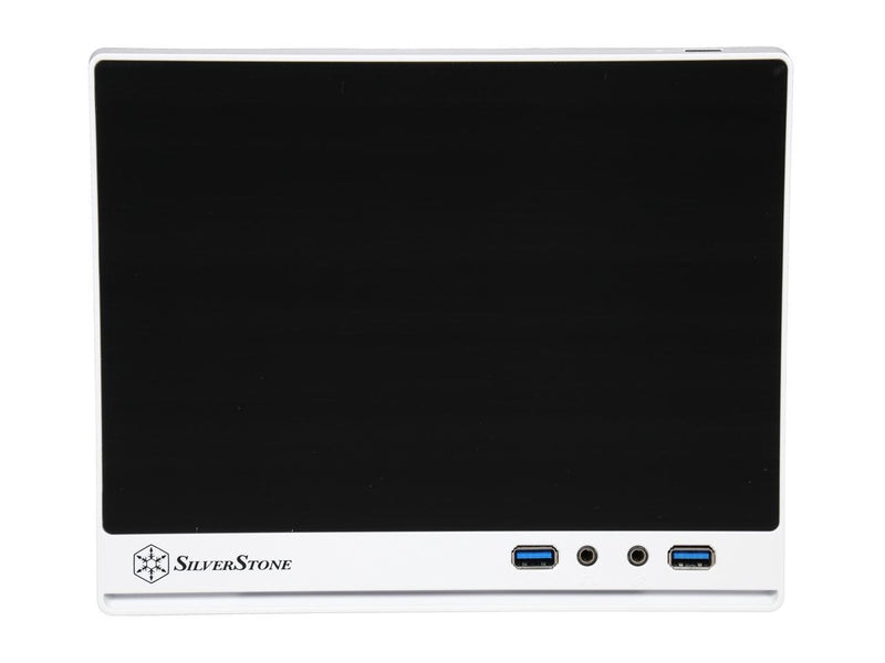SilverStone SG13WB-Q Black / White Plastic front panel with faux aluminum