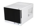 SilverStone SG13WB-Q Black / White Plastic front panel with faux aluminum