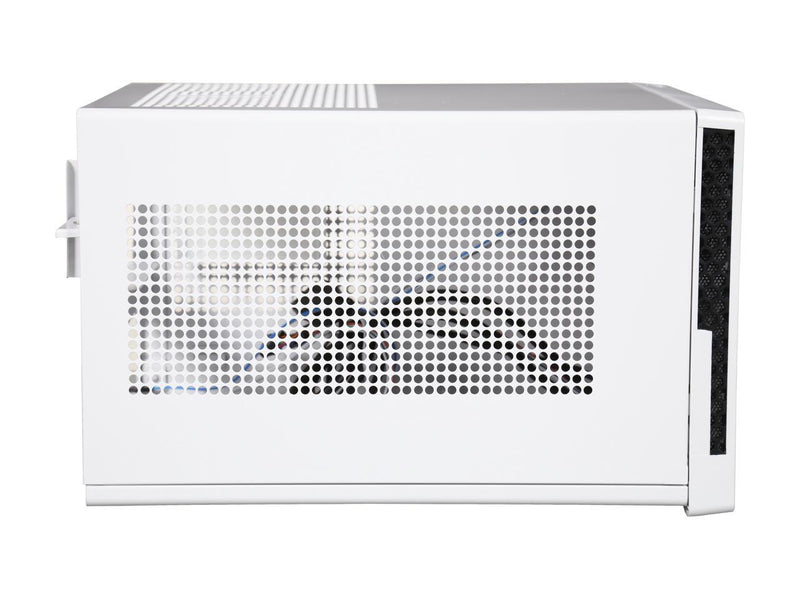 SilverStone SG13WB-Q Black / White Plastic front panel with faux aluminum