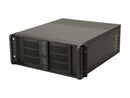 iStarUSA D-400-6-Black Black Steel 4U Rackmount Compact Stylish Server Chassis 6