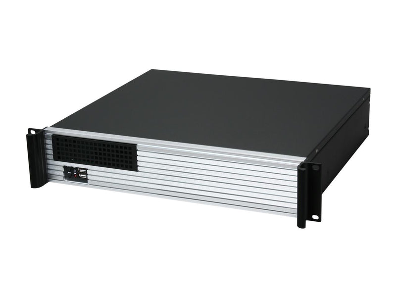 iStarUSA D-213-MATX-SILVER Metal/ Aluminum 2U Rackmount microATX Server Chassis