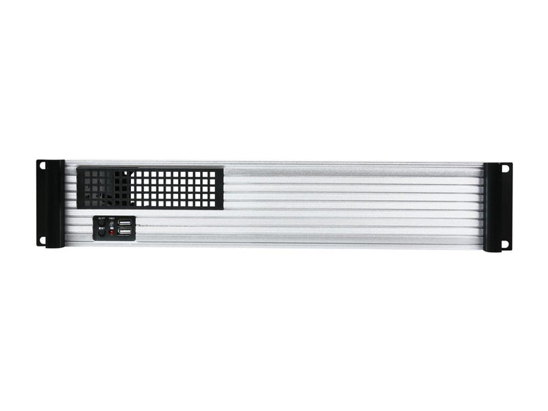 iStarUSA D-213-MATX-SILVER Metal/ Aluminum 2U Rackmount microATX Server Chassis