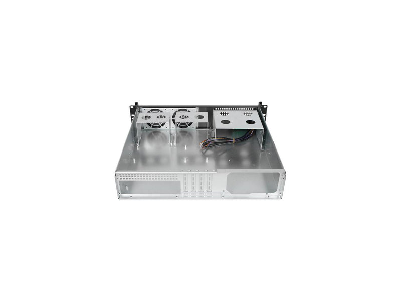 iStarUSA D-213-MATX-SILVER Metal/ Aluminum 2U Rackmount microATX Server Chassis