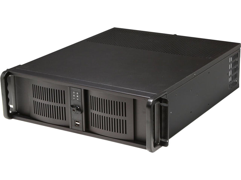 iStarUSA D-300 Black Aluminum / Steel 3U Rackmount Compact Stylish Chassis -