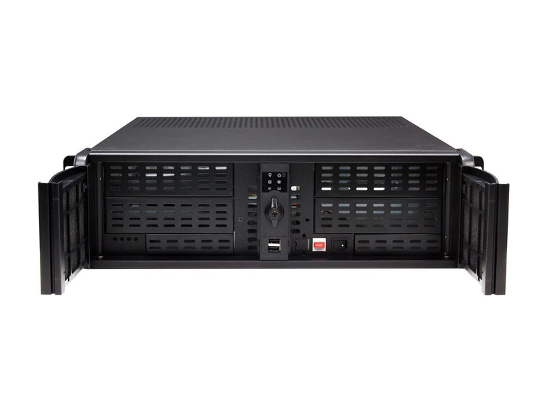 iStarUSA D-300 Black Aluminum / Steel 3U Rackmount Compact Stylish Chassis -