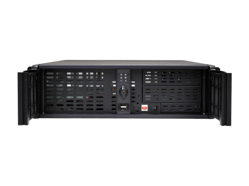 iStarUSA D-300-FS Black Aluminum / Steel 3U Rackmount Compact Stylish