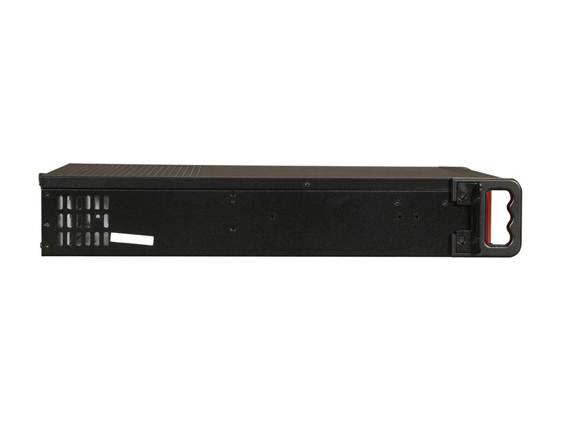 iStarUSA D-200SEA-RD Black Aluminum / Steel 2U Rackmount Server Case - Red Bezel
