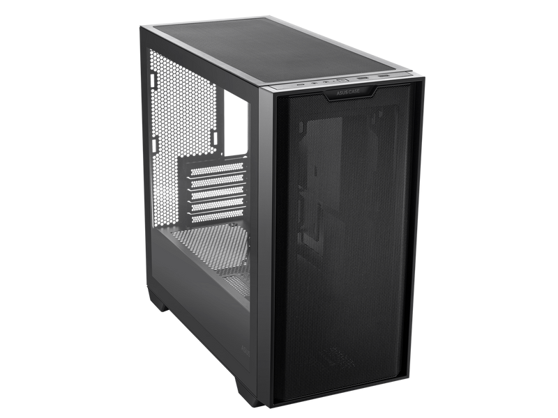 ASUS A21/BLK// Micro ATX Computer Case Steel / Plastic / Tempered Glass-Black