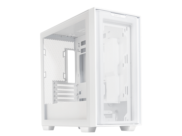 ASUS A21/WHT// Micro ATX Computer Case Steel / Plastic / Tempered Glass-White