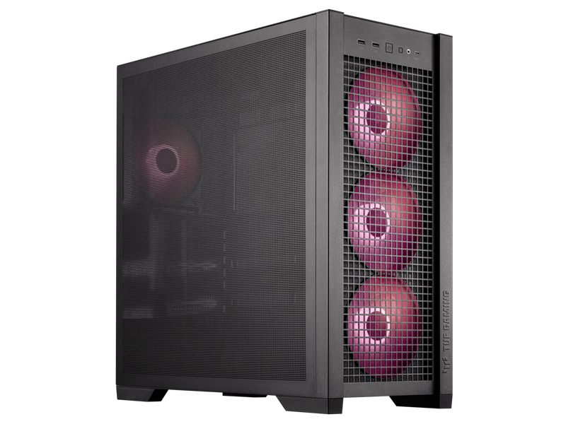 ASUS TUF Gaming GT302 ARGB ATX Mid-Tower Case Four 140 x 28 mm ARGB fans for