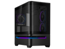 ASUS Prime AP202 ARGB Black mATX case with fully tempered curved glass, supports
