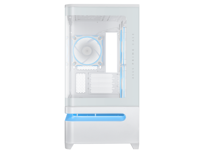 ASUS Prime AP202 ARGB White mATX case with fully tempered curved glass, supports