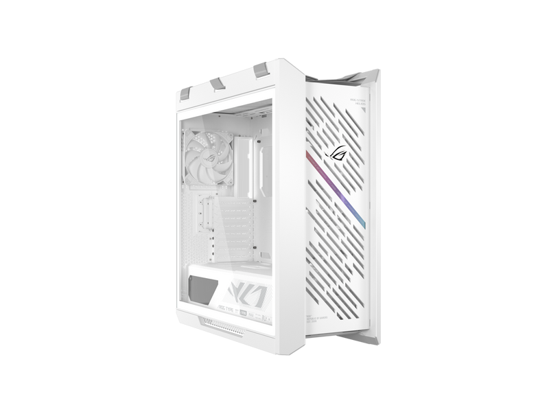 The ASUS ROG Strix Helios II White Edition is an EATX mid-tower gaming PC case