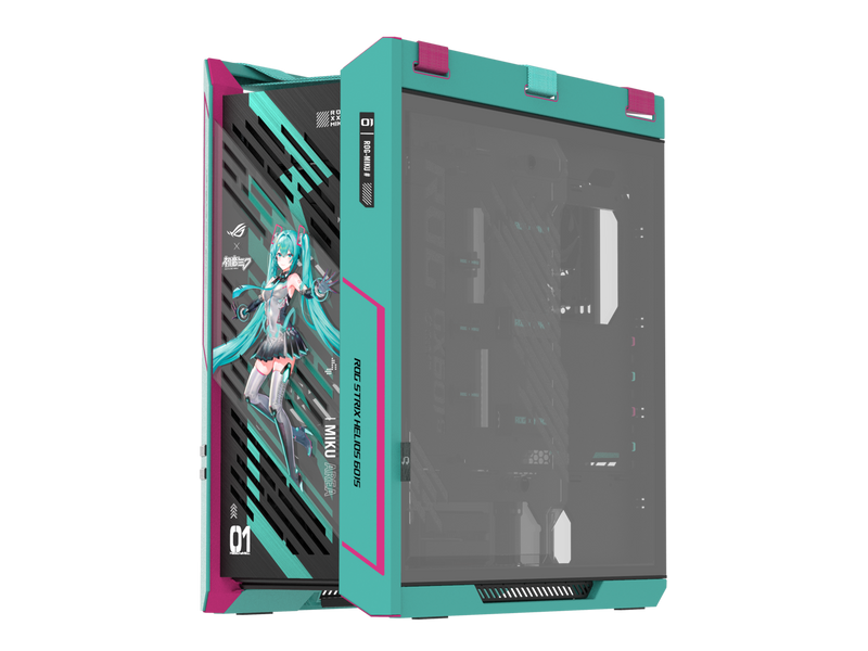 ASUS ROG Strix Helios II Hatsune Miku Edition Gaming PC Case, with Dual Tempered