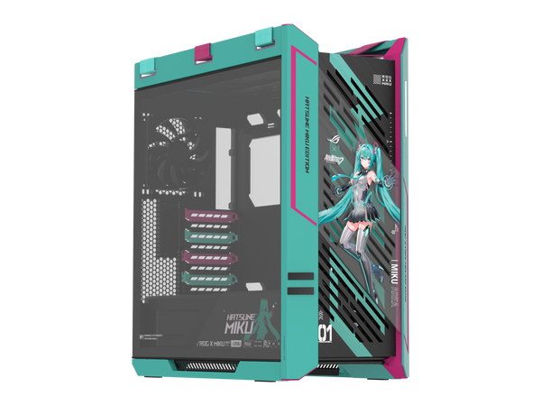 ASUS ROG Strix Helios II Hatsune Miku Edition Gaming PC Case, with Dual Tempered