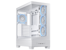 ASUS A31 PLUS White ATX Case offers a panoramic glass design, supports 360mm