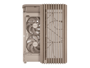 ASUS ProArt PA401 Wood Edition Beige ATX case features a tempered glass panel,