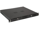 Athena Power RM-1U100DD308 Black Aluminum Front Panel and 1.2mm Steel 1U