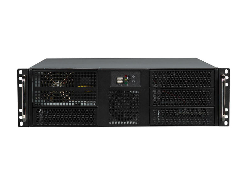 Athena Power RM-3U3046X708 3U Black Rackmount EATX Chassis 4 x 5.25" Drive Bays