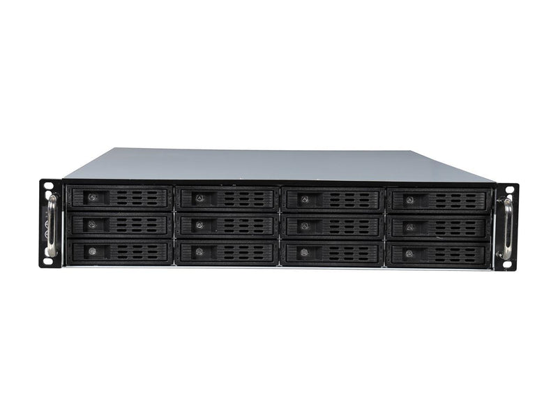 Athena Power RM-2U2123HE Black 1.0mm SGCC 2U Rackmount Server Chassis 2U Single