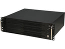 Athena Power RM-3U300PRR55U2 Black Brushed Aluminum Front Bezel / 1.2mm SECC 3U