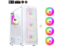 SAMA SAMA-Z4 White Steel / Tempered Glass ATX Mid Tower Computer Case