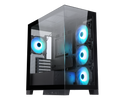 Sama AR01-RGB-BK Black Dual USB3.0 and Type C, Dual Tempered Glass Micro -ATX