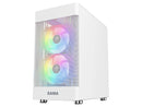 Sama ARGB-Q5-W White USB3.0 Tempered Glass Micro ATX Tower Gaming Computer Case