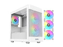 Sama ARGB-Q5-W White USB3.0 Tempered Glass Micro ATX Tower Gaming Computer Case