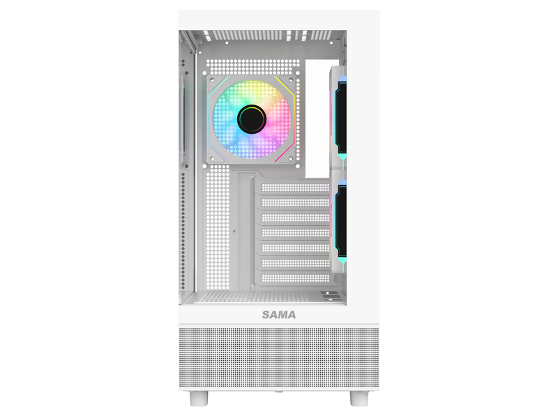 Sama Neview 4361 White Dual USB3.0 and Type C Tempered Glass ATX Mid Tower