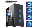 Sama 4501-Black Dual USB3.0 and Type C Tempered Glass ATX Full Tower Gaming