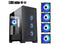 Sama 4501-Black Dual USB3.0 and Type C Tempered Glass ATX Full Tower Gaming