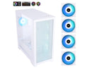 Sama 4501-White Dual USB3.0 and Type C Tempered Glass ATX Full Tower Gaming